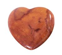 Pierre cadeau Pêche naturelle en forme de cœur 20 mm x 20 mm x 6 mm Ornement Cristal Rose Amour Cœur non poreux Décoration d'intérieur Mobile Arc-en-ciel Bois (A, taille unique)