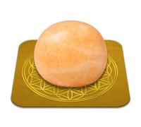 Pierre Calcite Orange Mat Polie 2-3 cm Qualité Premium | Vitalité, Créativité, Joie | Fleur de Vie incluse | Guide Pratique & Méditation Offerts | Cadeau Zen Bien-être | 1 unité