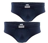 Pierre Cardin 2PCU103 Lot de 2 sous-vêtements pour homme en coton uni, élastique, sous-vêtements, blanc, noir, gris chiné et bleu, bleu, XXL