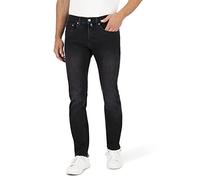 Pierre Cardin Antibes Jean 5 poches pour homme Coupe ajustée Used Washed, Black Black Used 9802, 40W x 34L