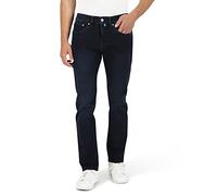 Pierre Cardin Antibes Jean 5 poches pour homme Coupe ajustée Used Washed, Blue Black Used 6802, 40W x 32L