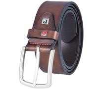 Pierre Cardin ceinture homme de cuir de vachette pleine fleur, 40 mm large et 3,8 mm fort, ajustable, ceinture, ceinture de cuir, ceinture pour jeans, marron, Größe/Size:115, Farbe/Color:marron