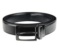 Pierre Cardin Ceinture pour homme 100% cuir naturel Boucle classique Minimaliste Elégant Stylé Couleur Double Noir Taille 120