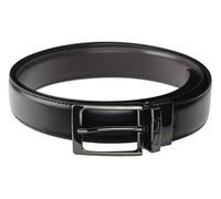 Pierre Cardin Ceinture pour homme 100% cuir naturel Boucle classique Minimaliste Elégant Stylé Couleur Double Noir Taille 130