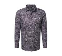 PIERRE CARDIN Chemise 'Kent' bleu nuit / lie de vin / blanc, Taille XXXL-4XL