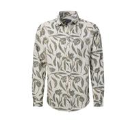 PIERRE CARDIN Chemise olive / blanc cassé, Taille XXL