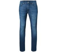 Pierre Cardin 5-Pocket Lyon Tapered Jeans, Buffes usés Bleus, 40W x 32L Homme
