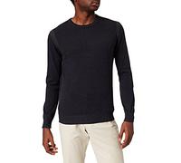 Pierre Cardin Knit Pullover Crewneck Plated Sweater, Bleu, S Homme