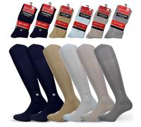 Pierre Cardin Lot de 6 paires de chaussettes pour homme, 100 % coton, fabriquées en Italie, fil d'Écosse, chaussettes longues pour homme, de haute qualité, de confort, d'élégance et de douceur, 6