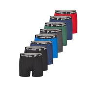 Pierre Cardin Lot de 8 boxers pour homme - En coton - Basic Trunks - Sous-vêtements rétro - Set de boxers stretch - Noir, Marine, Gris, Vert, Bleu, Rouge - Tailles M, L, XL, XXL, 3XL, 4XL, 5XL, Lot de