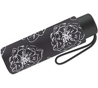Pierre Cardin Parapluie Black & White Flower Black, Parapluie de poche Petito, 99 cm, Parapluie