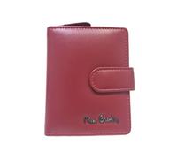 Pierre Cardin Portefeuille en cuir véritable avec fermeture éclair et logo en métal bruni, 9 compartiments pour cartes, double compartiment porte-monnaie, porte-documents, dimensions 10 x 9 x 2,5 cm
