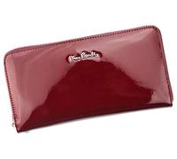 Pierre Cardin Portefeuille Femme en Cuir Véritable - Élégant et Spacieux - Rouge- 20 x 11 x 4 cm