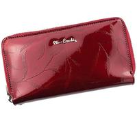 Pierre Cardin Portefeuille Femme en Cuir Véritable - Élégant et Spacieux - Rouge Feuilles - 20 x 11 x 4 cm