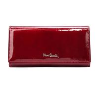 Pierre Cardin Portefeuille Femme Large Brillant 100% Cuir laqué Naturel 18,5 x 10 x 3 cm Contient 8 Cartes 3 Compartiments pour l'argent Liquide 1 Poche pour la Monnaie Couleur Bourgogne