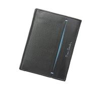 Pierre Cardin Portefeuille Homme Cuir Grainé Véritable Protection RFID Emplacements pour Cartes Bouton-Pression Poche à Monnaie, Un Sourire Bleu, Taille Unique, Un Sourire Bleu, Taille Unique