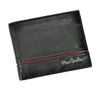 Pierre Cardin Portefeuille Homme Fait de Cuir Céritable avec Emplacements pour Cartes Poche à Monnaie Compartiment pour Billets, Anse Rouge, Anse Rouge
