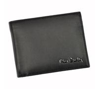 Pierre Cardin Portefeuille homme Noir en cuir avec porte-monnaie et rabat