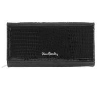 PIERRE CARDIN Portefeuille pour femme, en cuir véritable, beau, grand, spacieux, cuir, cadeau, portefeuille avec porte-monnaie, porte-billets, portefeuille pour fille, Noir , L, Élégant