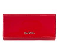 PIERRE CARDIN Portefeuille pour femme, en cuir véritable, beau, grand, spacieux, cuir, cadeau, portefeuille avec porte-monnaie, porte-billets, portefeuille pour fille, rouge, L, Élégant