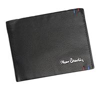 Pierre Cardin Portefeuille pour Homme avec Blocage RFID 100% Cuir Naturel 12x 9,5 x 3 cm Peut contenir jusqu'à 10 Cartes 2 Compartiments à Billets 2 Poches Couleur Noire
