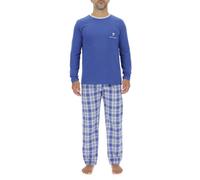 PIERRE CARDIN Pyjama pour homme ENL bleu royal/gris clair - Taille 2XL