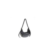 Pierre Cardin Sac à bandoulière pour femme en cuir véritable Made in Italy 45x24x8 cm 1988, Noir , Taille unique