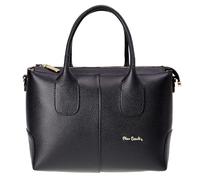 Pierre Cardin Sac femme, en cuir véritable, grand, Shopper, à bandoulière, multifonctionnel, élégant, sac pour femme, sac à bandoulière, multifonctionnel, sac à bandoulière, Noir