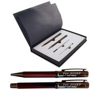 Pierre Cardin Set Stylo et Roller Personnalisés Grenat Métal