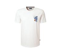 PIERRE CARDIN T-Shirt bleu / noisette / coquille d'oeuf, Taille L