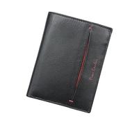 Pierre Cardin TILAK07 331 Portefeuille Homme Fait de Cuir Véritable Grainé avec 16 Emplacements pour Cartes 2 Poches à Monnaie Compartiment pour Billets 10 x 13 x 2,5 cm Vertical Noir et Marron