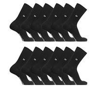 Chaussette Homme Coton Peigné - Lot de 6 - Chaussettes Hautes Homme, Confortables & Douces, Noir 40/46