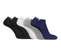 Chaussette Homme Coton Peigné - Lot de 5 - Chaussettes Basses Homme, Confortables & Respirantes, Noir/Gris/Bleu Marine/Blanc 40/46