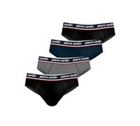 Pierre Cardin Slip Homme Coton, sous-vêtements Homme, Hypoallergénique, Maintien sans comprimer (Lot de 4), Noir, Bleu, Gris, Taille L