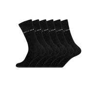 Chaussette Homme Coton Peigné - Lot de 6 - Chaussettes Hautes Homme, Douce & Confortable, Noir 39/42