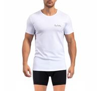 pierre cardin underwear T-Shirt Homme Coton, Tee Shirt Signature, Col Rond avec Broderie, Blanc L