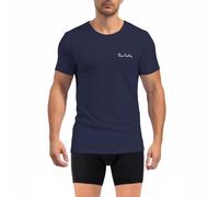 pierre cardin underwear T-Shirt Homme Coton, Tee Shirt Signature, Col Rond avec Broderie, Bleu XXL
