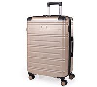 Pierre Cardin Valise Lyon CL889 en ABS - Bagage de Voyage avec 8 Roulettes Pivotantes | Poignée Télescopique | Champagne, M
