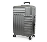 Pierre Cardin - Valise Soleil - Valise de voyage rigide avec 8 roulettes pivotantes à 360 degrés | Serrure TSA et poignée télescopique, gris charbon, L, Valise