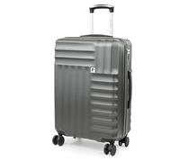 Pierre Cardin - Valise Soleil - Valise de voyage rigide avec 8 roulettes pivotantes à 360 degrés | Serrure TSA et poignée télescopique, gris charbon, M, Valise