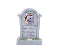 Pierre commémorative gravée personnalisée pour animal de compagnie - Marqueur funéraire en résine résistante aux intempéries pour chats et chiens | Hommage de jardin durable pour passage d'animaux de