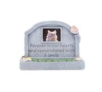 Pierre commémorative gravée personnalisée pour animal de compagnie - Marqueur funéraire en résine résistante aux intempéries pour chats et chiens | Hommage de jardin durable pour passage d'animaux de