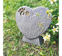 Pierre Commémorative pour Animal de Compagnie, Pierre Commémorative pour Patte de Chien ou Chat, Cadeau pour la Perte d'un Animal de Compagnie, Décoration Extérieure pour Allée de Jardin(Rock Grey)