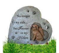 Pierre Commémorative Pour Animaux De Compagnie - Monument Pour Chiot En Forme De Cœur En Résine | Pierre Tombale De Jardin Extérieure Résistante Aux Intempéries De 16 Cm | Ce Marqueur Émouvant Rend Ho