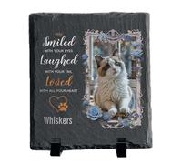 Pierre commémorative pour animaux de compagnie pour chiens et chats, plaque funéraire personnalisée pour animaux de compagnie, souvenir de sympathie pour animal de compagnie (Square-A, 10*10cm)
