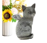 Pierre commémorative pour chat - Statue en résine pour tombe de chat, résistante aux agents atmosphériques, marque-places commémoratif pour animaux domestiques, pour les bureaux domestiques, café