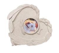 Pierre Commémorative pour Chien Disparu - Commémorative pour Chat | Cœur Commémoratif avec Cadre Photo, Marqueur De Cimetière pour Deuil Et Soutien Après Perte d'animal De Compagnie