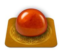 Pierre Cornaline Naturelle Polie 2-3 cm Qualité Premium | Vitalité, Confiance et Créativité | Fleur de Vie incluse | Guide Pratique & Méditation Offertss | Cadeau Zen Bien-être | 1 unité