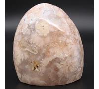 Pierre d'agate Fleur Naturelle de 460 grammes et 80 millimètres, Minéral Agate de Madagascar, 100% Authentique, Collection spéciale, Pierre minérale, Minéral Porte-Bonheur