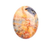 Pierre d'agate folle palme, pierres de préoccupation, pierre de préoccupation naturelle ovale, pierre naturelle, pierre ovale pour équilibrer Reiki, thérapie, méditation (agate folle, 70-80 grammes)